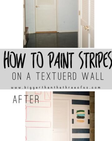 Must Pin! How to paint Stripes On a Textured Wall! You can do it!
