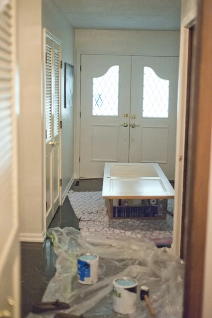 Painting entryway doors in copy