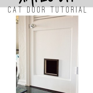 Hop over to learn how to make this Simple DIY Cat Door! Get the tutorial... it's so easy!