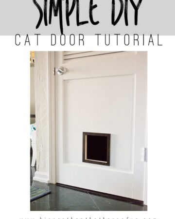Hop over to learn how to make this Simple DIY Cat Door! Get the tutorial... it's so easy!