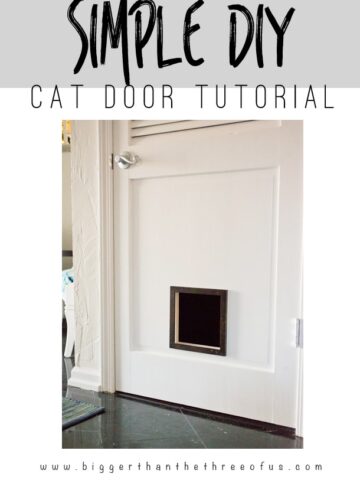 Hop over to learn how to make this Simple DIY Cat Door! Get the tutorial... it's so easy!
