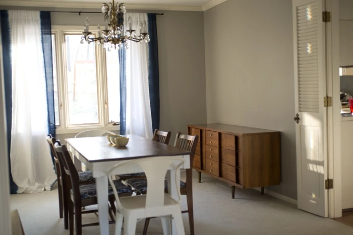 formal dining room with buffet