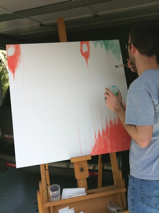 ikat drips painting tutorial