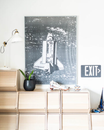 Poster of Space ship in kids room