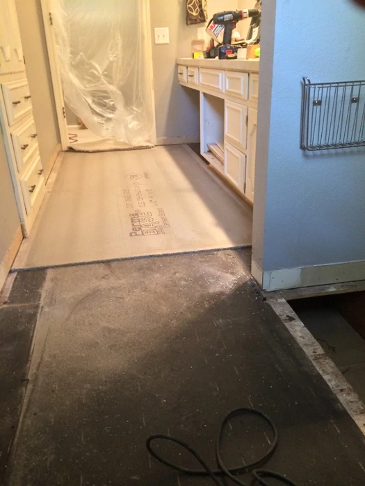 cement board down