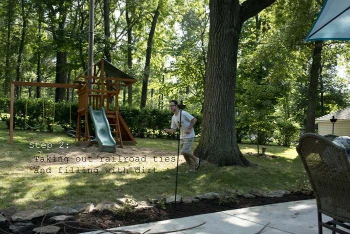 leveling yard with dirt