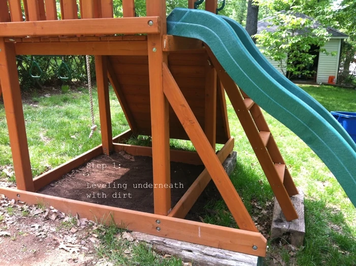 step one of getting the play set play ready