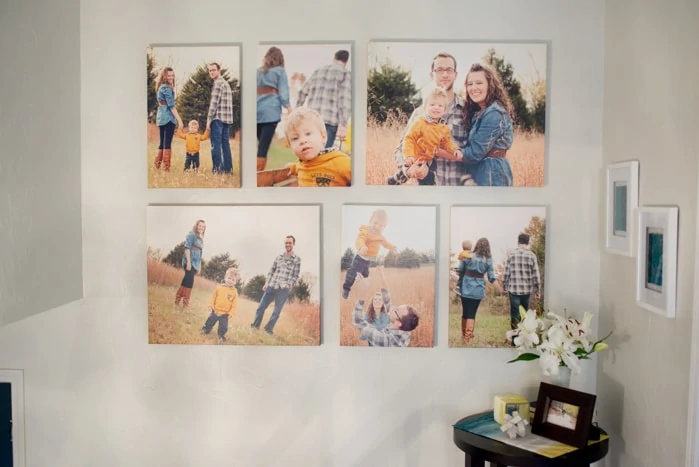 Canvas picture gallery wall