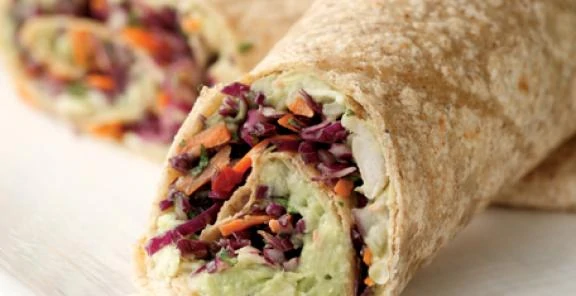 Creamy Avocado & White Bean Wrap