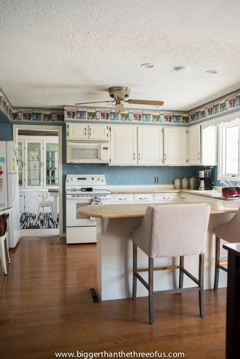 original dated kitchen before diy kitchen cabinets