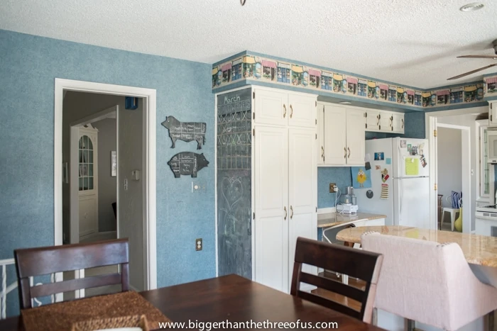 Chalkboard in kitchen