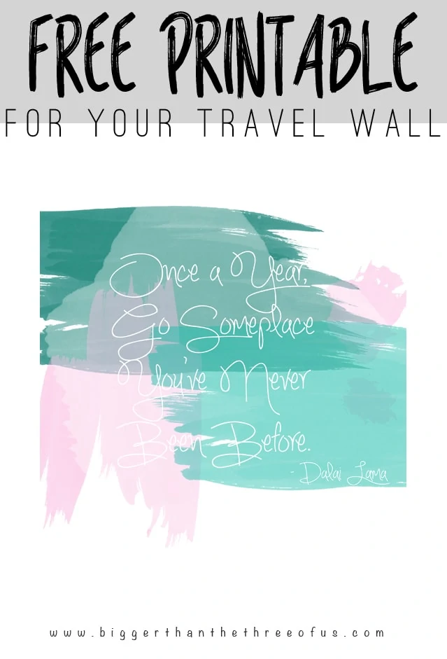 Free Travel Printable by Bigger Than The Three Of Us