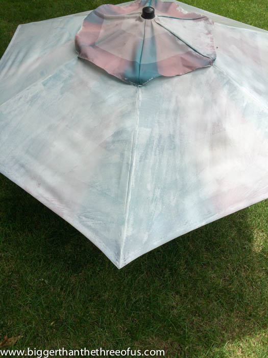 Patio Umbrella Makeover Featuring How To Paint An Umbrella