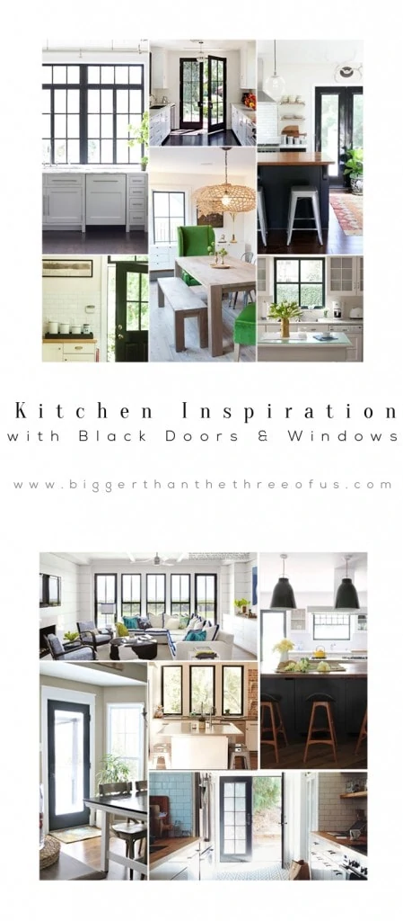 Black Trim and Doors in Kitchen By Bigger Than The Three of Us