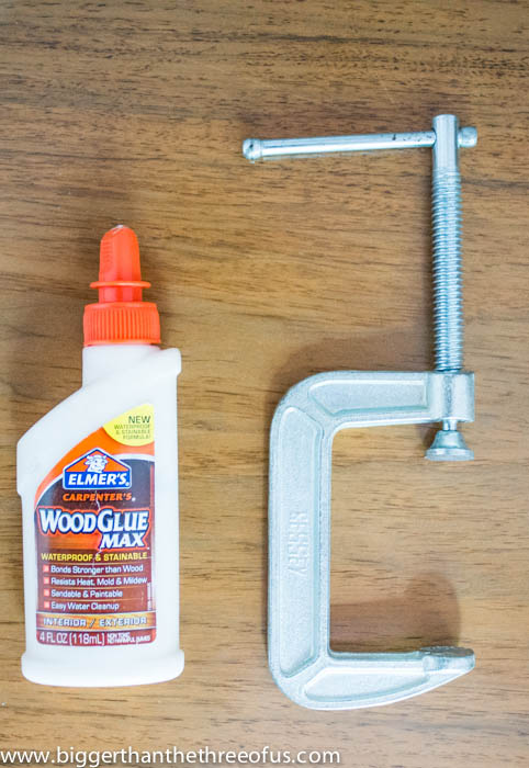 Use wood Glue and Clamps to make mirror