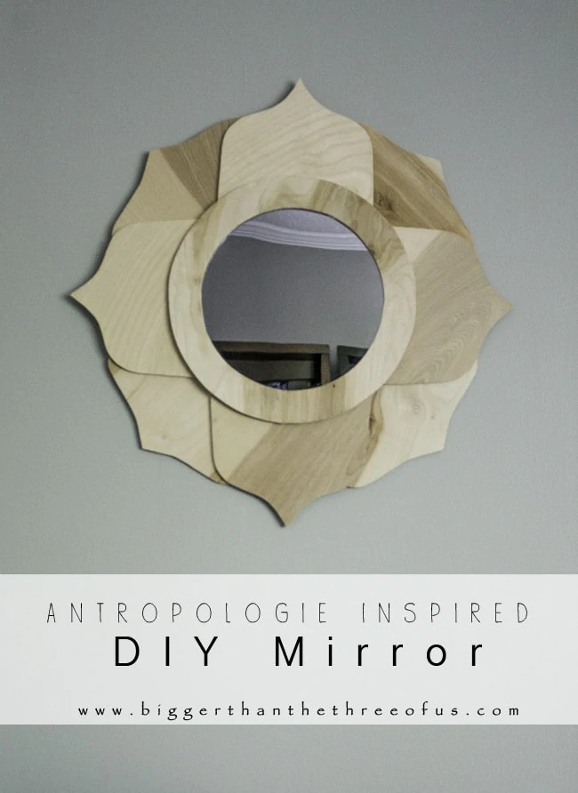 DIY Lotus Inspired Wood Mirror by Bigger Than The Three Of Us