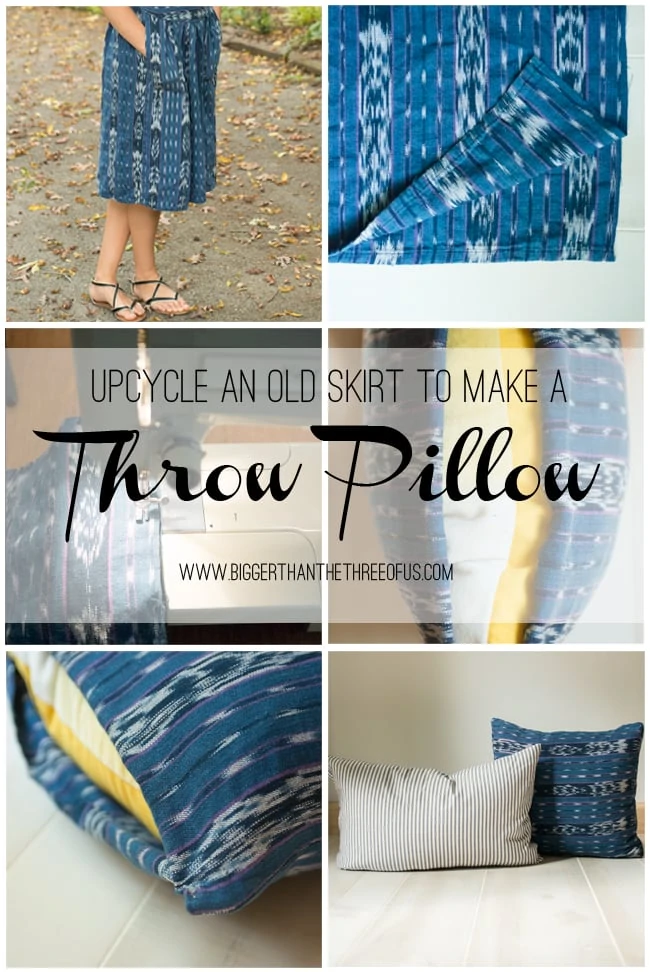 Upcycle a Skirt to make a throw pillow