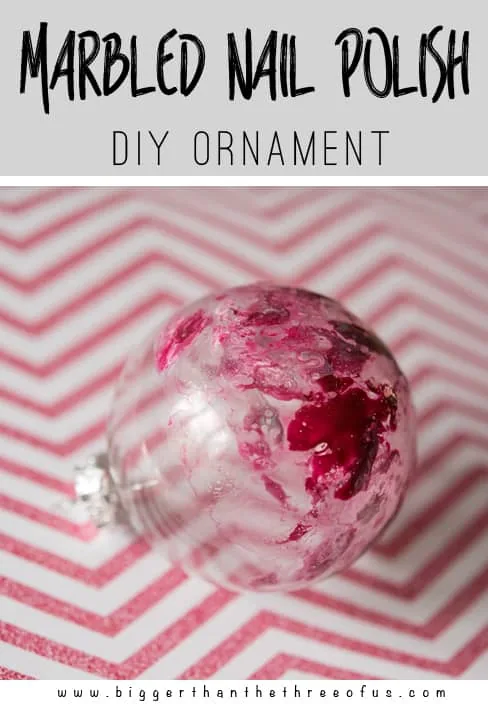 Use old nailpolish to make this DIY Marbled Ornament!