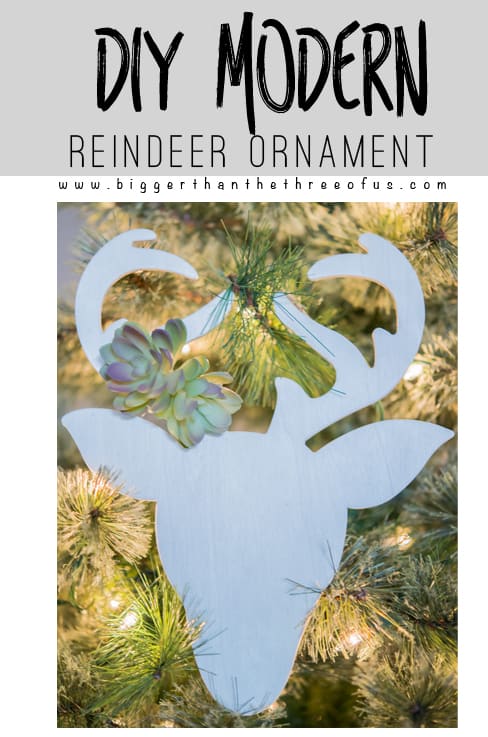 DIY Modern Reindeer Ornament Tutorial