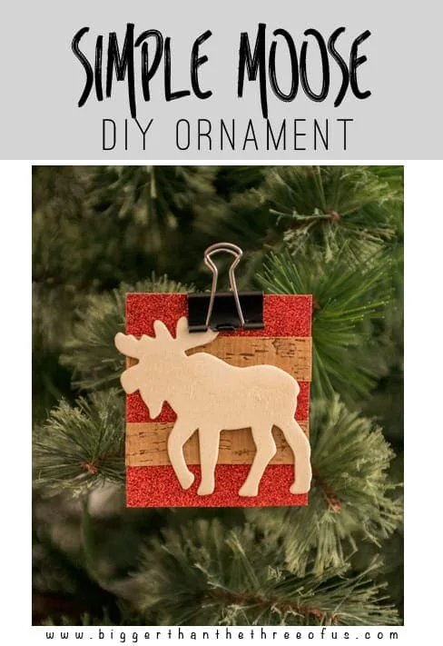 Make this Simple DIY Moose Ornament for your Christmas Tree.