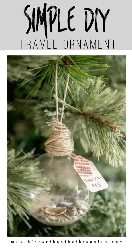 Travel Keepsake Ornament | Easy DIY Christmas Ornament. #christmas #crafting #christmasornament #craft #diyproject