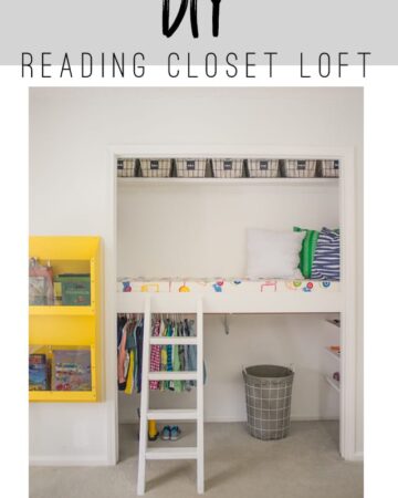 This tutorial will show you how to build a DIY Reading Loft in the closet!