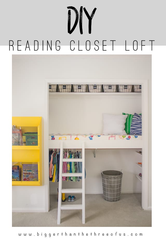 This tutorial will show you how to build a DIY Reading Loft in the closet!