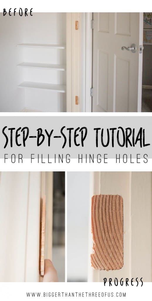 How To Fill Hinge Holes or hinge slots in a doorframe 