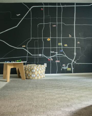 You kiddo will love this Magnetic Map Wall Mural! Find out how to DIY one yourself with this tutorial!