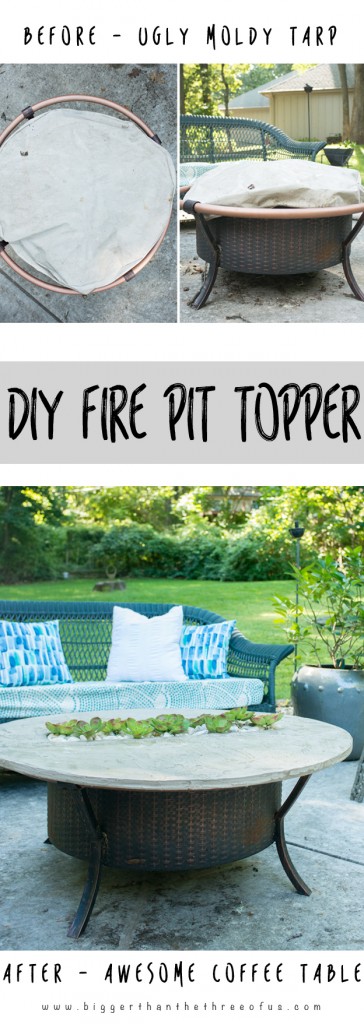 Transform your patio space with a DIY Fire Pit Topper!