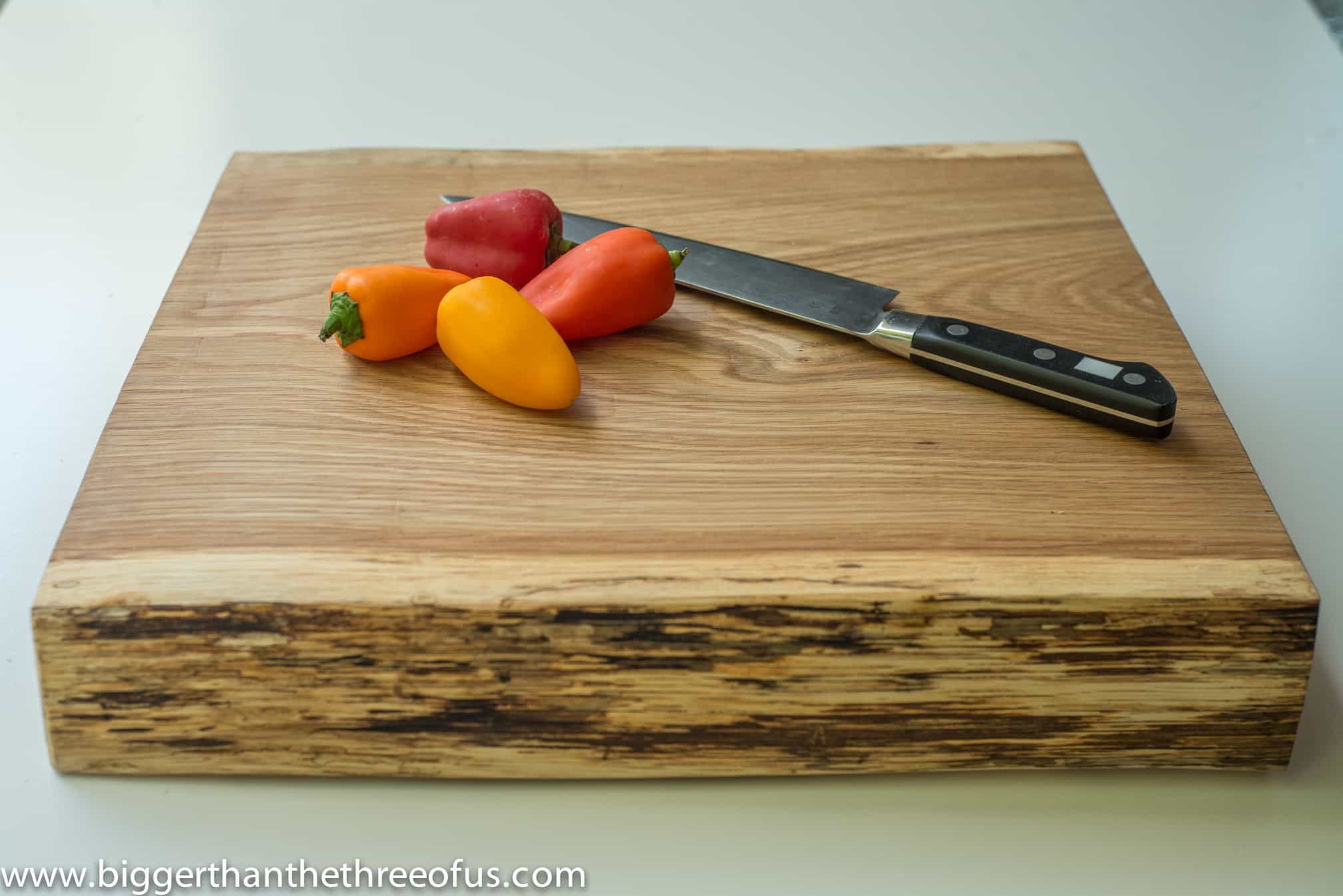 Treating wooden chopping board