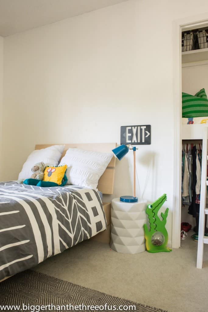 Check out this Modern and Bright Kid's Room with Lots of DIYs!