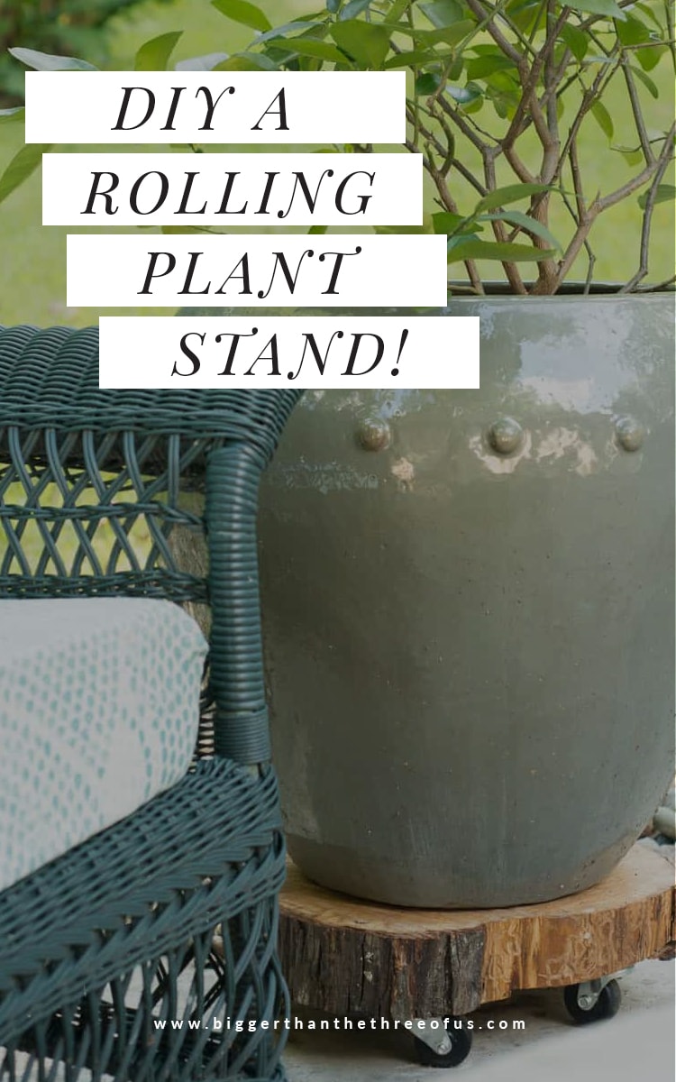 Make This DIY Wood Rolling Plant Stand in just a few minutes!