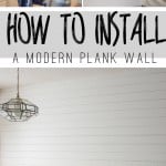DIY Modern Plank Wall by Bigger Than The Three Of Us