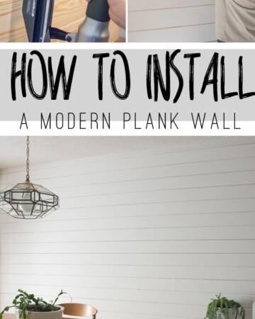 DIY Modern Plank Wall by Bigger Than The Three Of Us
