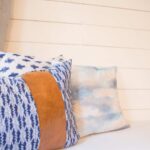 DIY Pillows with Leather Accents for Bench Seat