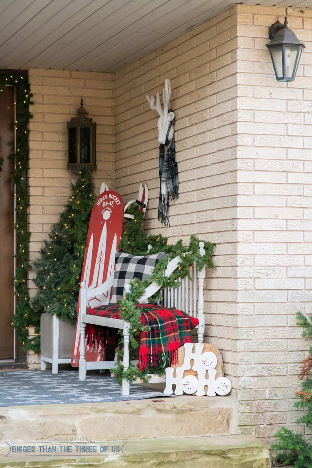 Decorating Your Front Porch For Christmas - Bigger Than the Three of Us