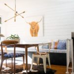 Modern and Eclectic Eat-In Kitchen Reveal with a DIY Plank Wall and DIY Bench Seat
