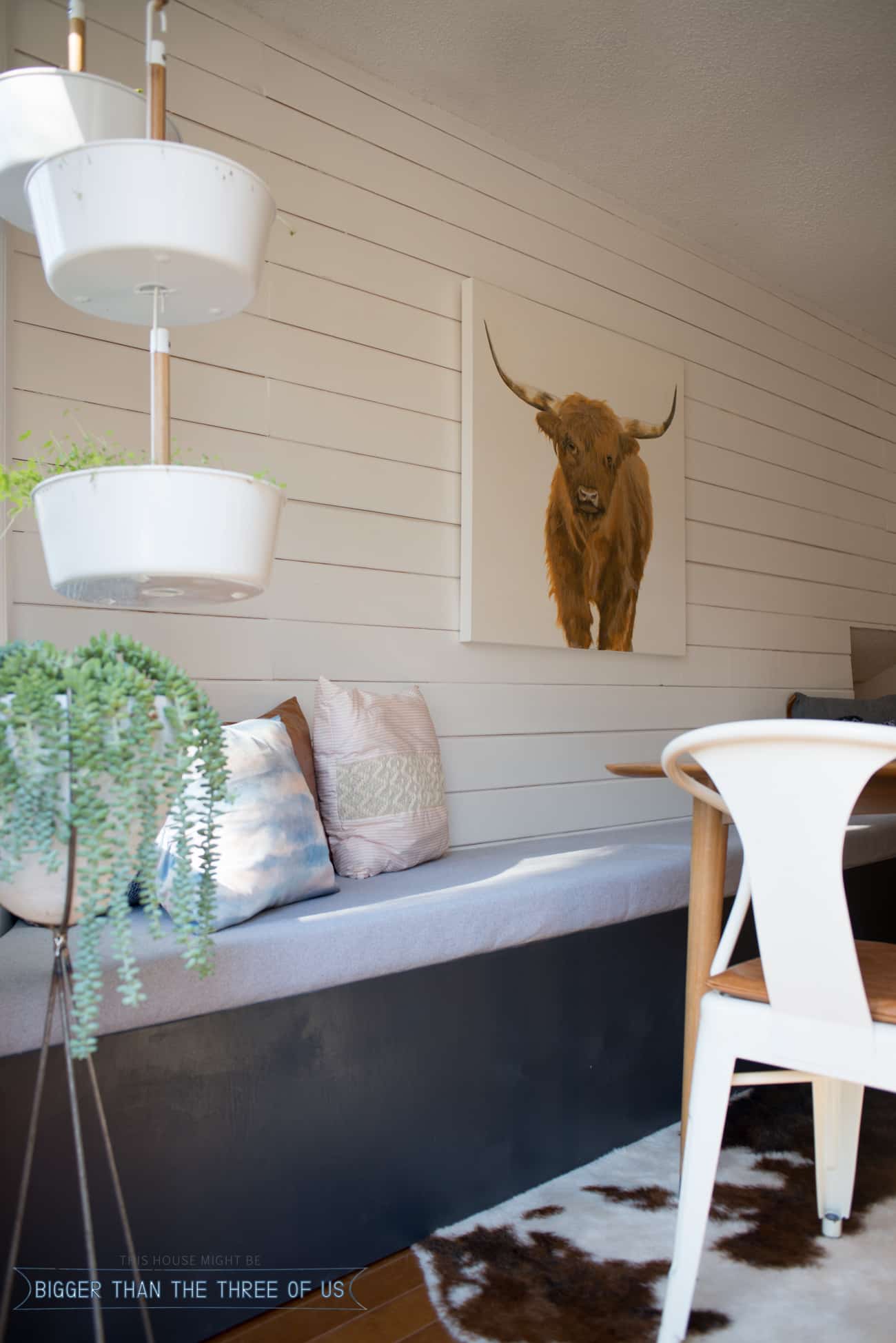 upholstered Bench in kitchen