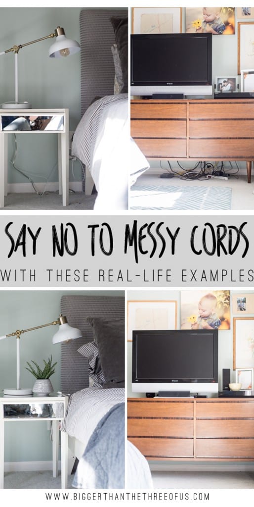 Learn how to get rid of those pesky cords so that you have beautifully styled nightstands!