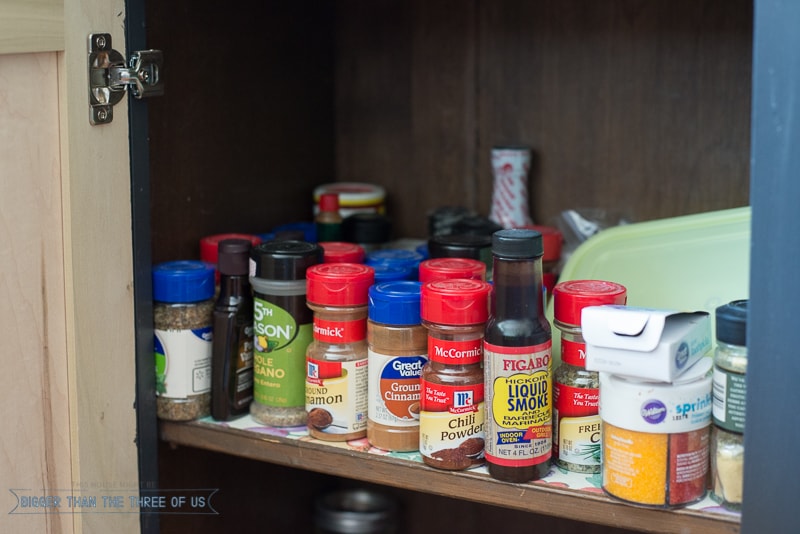 DIY spice drawer organizer