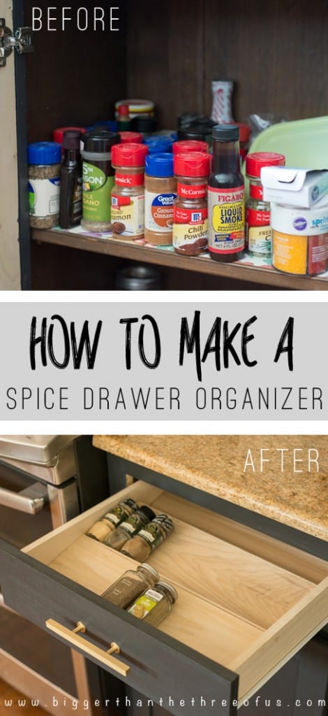 DIY Spice Drawer Organizer