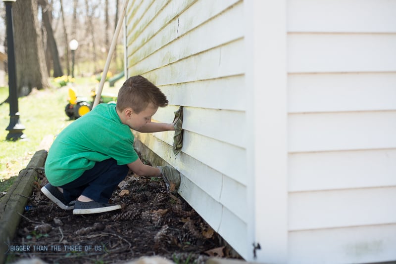 Power washing store vinyl siding