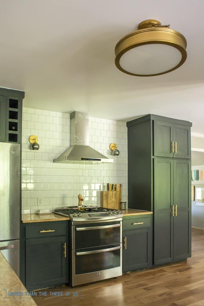 Square tile in a modern kitchen