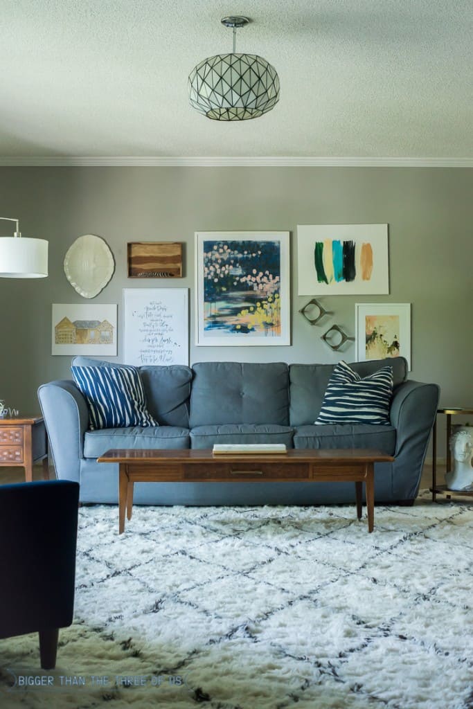 Eclectic, Mid-Century Inspired Living Room