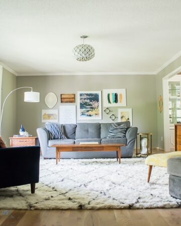 Eclectic, Mid-Century Inspired Living Room