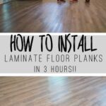 Use this tutorial to install laminate flooring that looks like wood in just three hours!