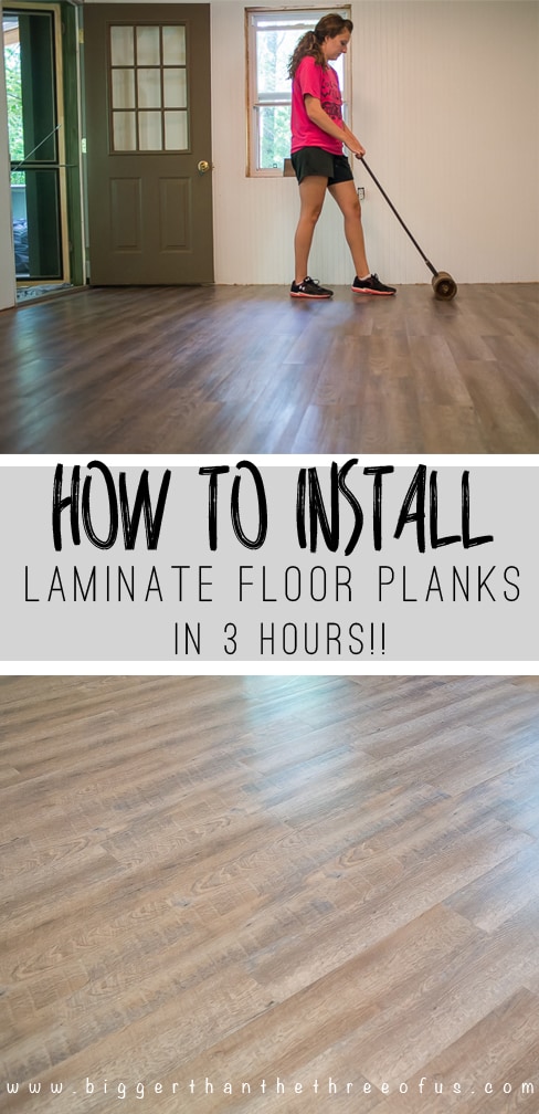 How to Install Laminate Flooring - Bigger Than the Three of Us