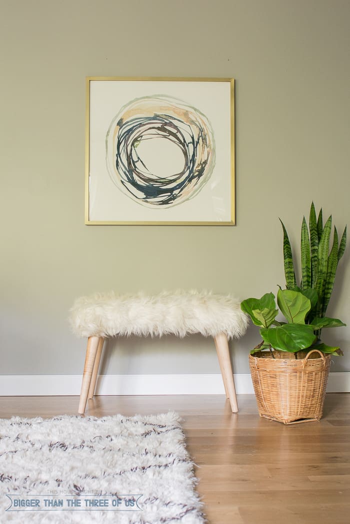 Make this Simple DIY Fur Bench for a fraction of the cost of buying one!