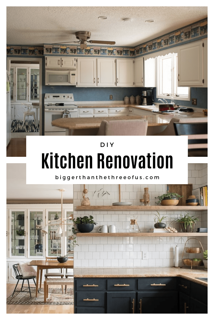 Before and after kitchen photos